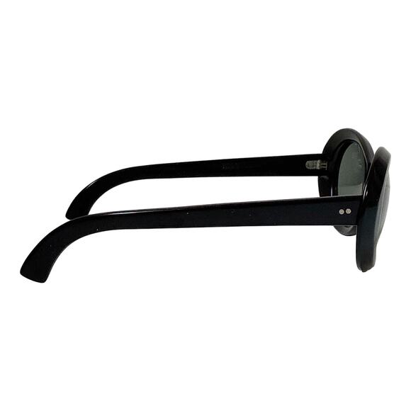 Vintage Cool Ray Polaroid Barcelona Black Oval Cat-Eye Sunglasses Retro Shades - Picture 2 of 6